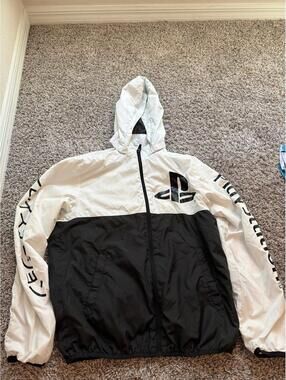 H&M x Playstation Boys White Black Windbreaker Jacket XL (US 20)